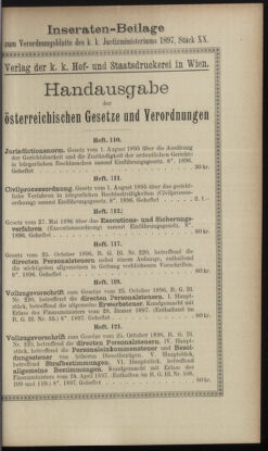 Verordnungsblatt des K.K. Justizministeriums 18971029 Seite: 11