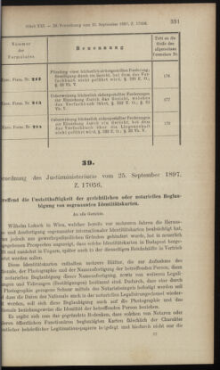 Verordnungsblatt des K.K. Justizministeriums 18971110 Seite: 17