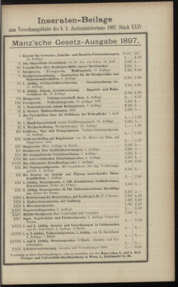 Verordnungsblatt des K.K. Justizministeriums 18971223 Seite: 23