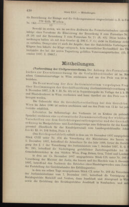 Verordnungsblatt des K.K. Justizministeriums 18971223 Seite: 8