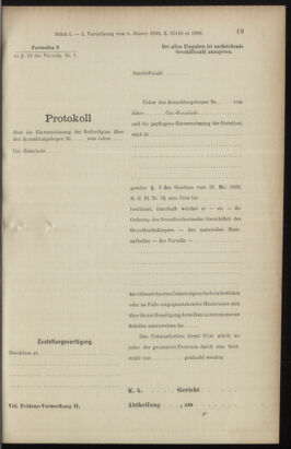 Verordnungsblatt des K.K. Justizministeriums 18990114 Seite: 40