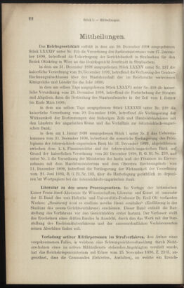 Verordnungsblatt des K.K. Justizministeriums 18990114 Seite: 43