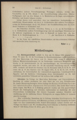 Verordnungsblatt des K.K. Justizministeriums 18990215 Seite: 11