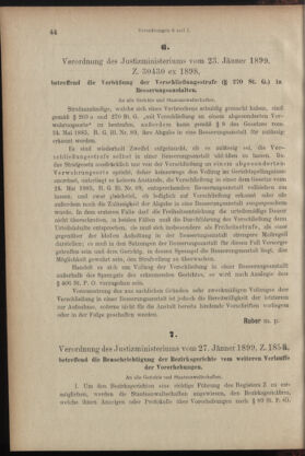 Verordnungsblatt des K.K. Justizministeriums 18990215 Seite: 3