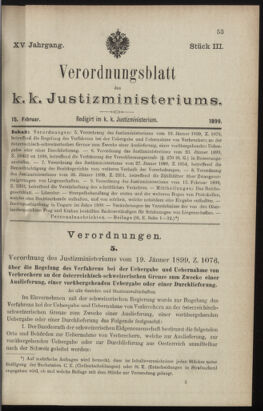 Verordnungsblatt des K.K. Justizministeriums 18990215 Seite: 6