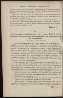 Verordnungsblatt des K.K. Justizministeriums 18990215 Seite: 9