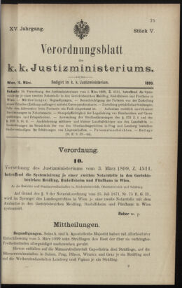 Verordnungsblatt des K.K. Justizministeriums