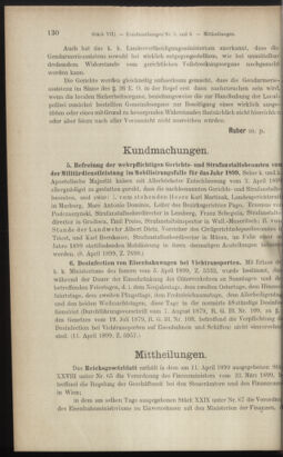 Verordnungsblatt des K.K. Justizministeriums 18990429 Seite: 7