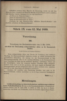 Verordnungsblatt des K.K. Justizministeriums