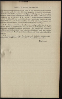 Verordnungsblatt des K.K. Justizministeriums 18990615 Seite: 41