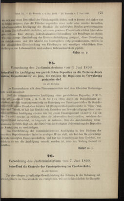 Verordnungsblatt des K.K. Justizministeriums 18990615 Seite: 45