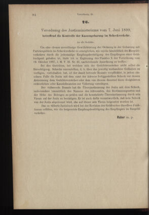 Verordnungsblatt des K.K. Justizministeriums 18990615 Seite: 7