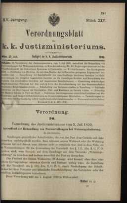 Verordnungsblatt des K.K. Justizministeriums 18990725 Seite: 3