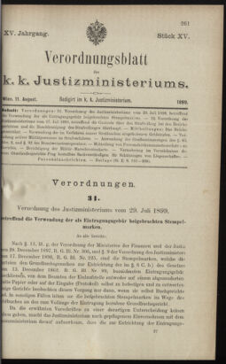 Verordnungsblatt des K.K. Justizministeriums 18990811 Seite: 6