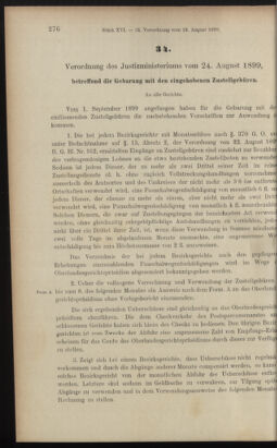 Verordnungsblatt des K.K. Justizministeriums 18990830 Seite: 12