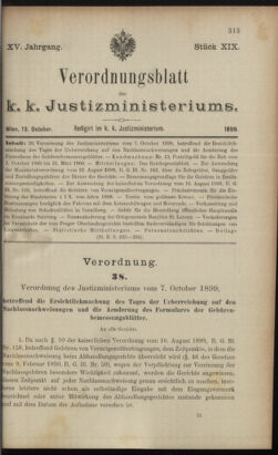 Verordnungsblatt des K.K. Justizministeriums 18991013 Seite: 5