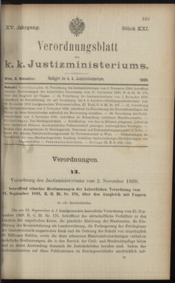 Verordnungsblatt des K.K. Justizministeriums 18991109 Seite: 10