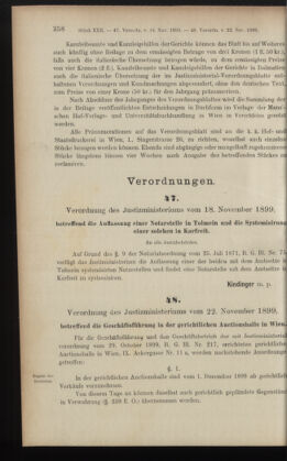 Verordnungsblatt des K.K. Justizministeriums 18991127 Seite: 10