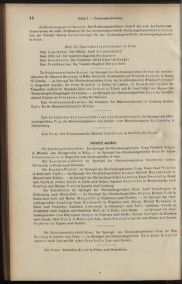 Verordnungsblatt des K.K. Justizministeriums 19000117 Seite: 14