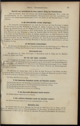 Verordnungsblatt des K.K. Justizministeriums 19000117 Seite: 15