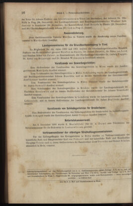 Verordnungsblatt des K.K. Justizministeriums 19000117 Seite: 16