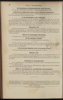 Verordnungsblatt des K.K. Justizministeriums 19000130 Seite: 20