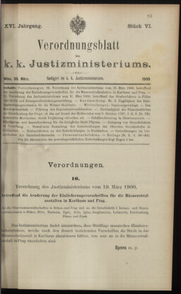 Verordnungsblatt des K.K. Justizministeriums 19000330 Seite: 1