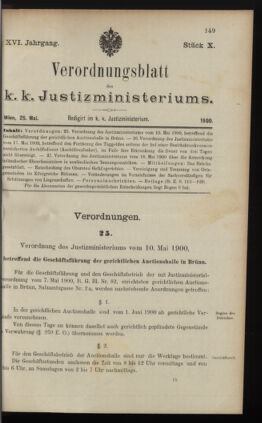 Verordnungsblatt des K.K. Justizministeriums