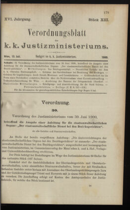 Verordnungsblatt des K.K. Justizministeriums