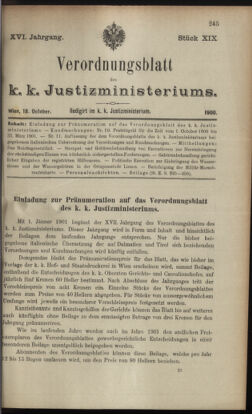 Verordnungsblatt des K.K. Justizministeriums