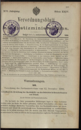 Verordnungsblatt des K.K. Justizministeriums 19001229 Seite: 1