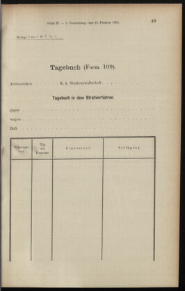 Verordnungsblatt des K.K. Justizministeriums 19010305 Seite: 11