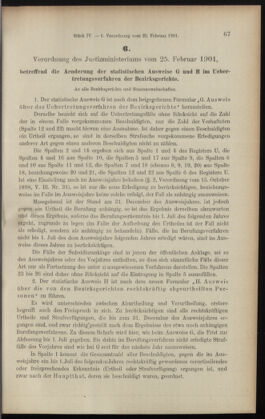 Verordnungsblatt des K.K. Justizministeriums 19010305 Seite: 29