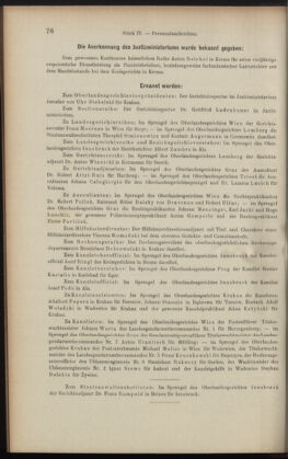 Verordnungsblatt des K.K. Justizministeriums 19010305 Seite: 38