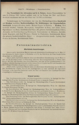 Verordnungsblatt des K.K. Justizministeriums 19010329 Seite: 5