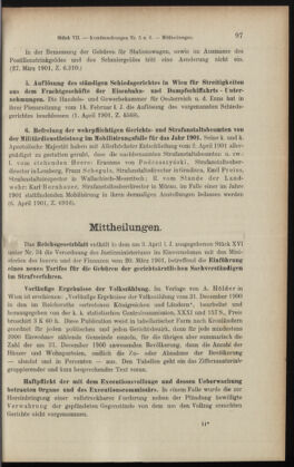 Verordnungsblatt des K.K. Justizministeriums 19010415 Seite: 3