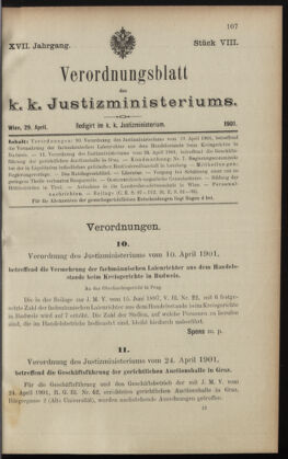 Verordnungsblatt des K.K. Justizministeriums