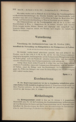 Verordnungsblatt des K.K. Justizministeriums 19011030 Seite: 2