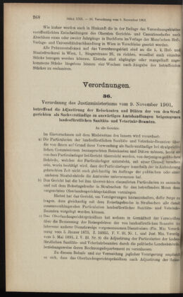 Verordnungsblatt des K.K. Justizministeriums 19011129 Seite: 2