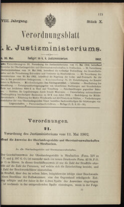 Verordnungsblatt des K.K. Justizministeriums