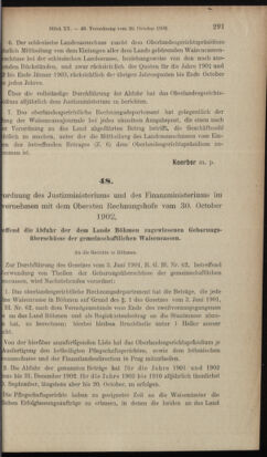 Verordnungsblatt des K.K. Justizministeriums 19021103 Seite: 5