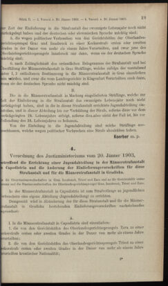 Verordnungsblatt des K.K. Justizministeriums 19030130 Seite: 23