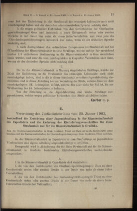 Verordnungsblatt des K.K. Justizministeriums 19030130 Seite: 3