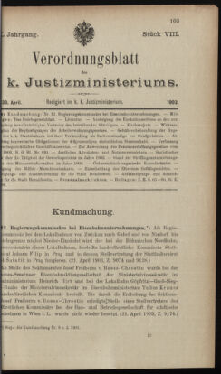 Verordnungsblatt des K.K. Justizministeriums 19030430 Seite: 17