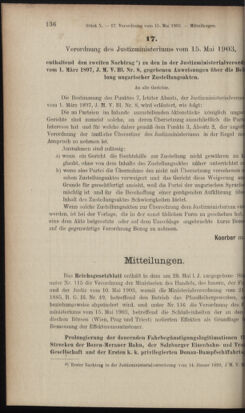 Verordnungsblatt des K.K. Justizministeriums 19030602 Seite: 14