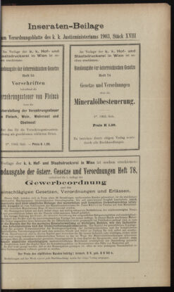 Verordnungsblatt des K.K. Justizministeriums 19031002 Seite: 29