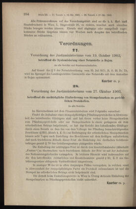 Verordnungsblatt des K.K. Justizministeriums 19031103 Seite: 2