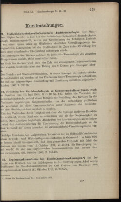 Verordnungsblatt des K.K. Justizministeriums 19031103 Seite: 23