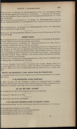 Verordnungsblatt des K.K. Justizministeriums 19031116 Seite: 19