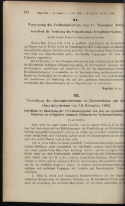 Verordnungsblatt des K.K. Justizministeriums 19031130 Seite: 10